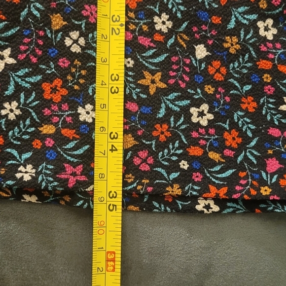 Molly Bracken Ditzy Floral Print  Shift Mini Dress Bell Sleeve Back Neck Tie M - Picture 14 of 15